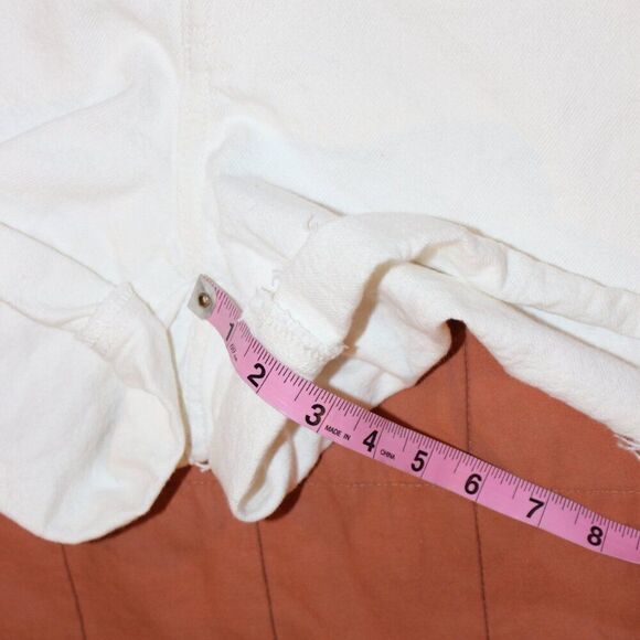 Madewell White High Rise Plus Relaxed Denim Jean Shorts Women's Size 18W i - Picture 12 of 12